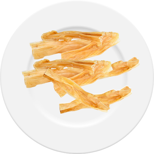 Чиния пълна с изсушено заешка кожа